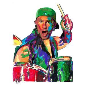 Chad Smith Red Hot Chili Peppers Drummer Rock Poster Print Wall Art 18x24